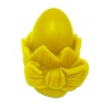 Jajko w wielkanocnym koszyku z kokardką silikonowa forma do gipsu 3D