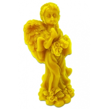 Anioł z bukietem kwiatów forma do świec i gipsu