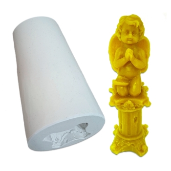 Aniołek na kolumnie sylikonowa forma do odlewów gipsowych 3D